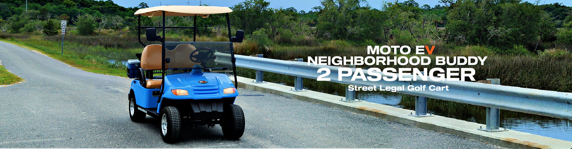 MotoEV Electro Neighborhood Buddy 2 Passenger Street Legal Golf Carts 
