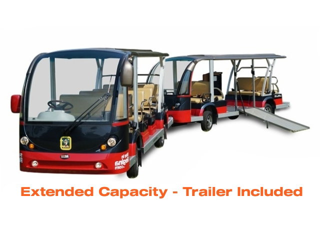 Electric Tram - 27 Passenger Shuttle Bus | Moto Electric Vehicles