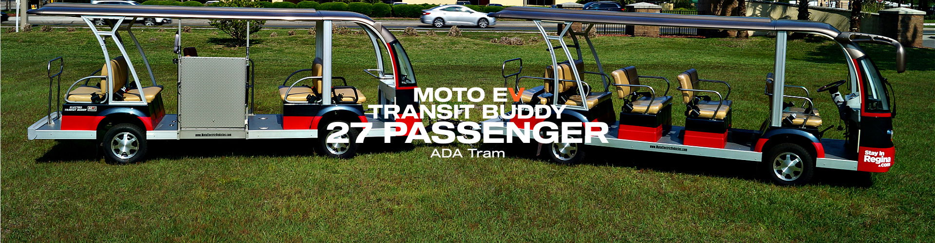MotoEV Electro Transit Buddy 27 Passenger ADA Tram