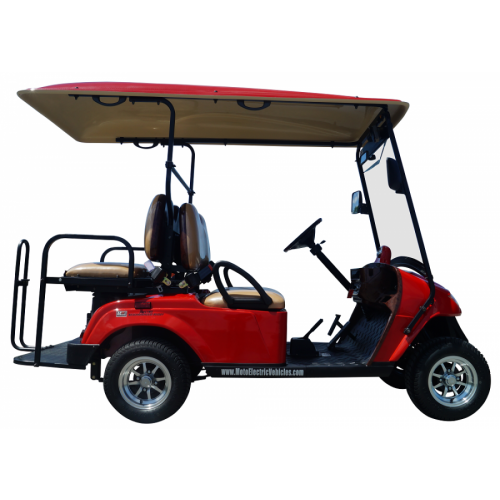 MotoEV Electro Neighborhood Buddy 4 Passenger (Back to Back) Street Legal Golf Cart right side`