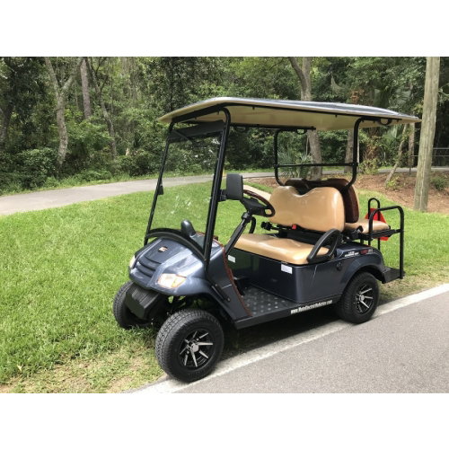 MotoEV Electro Neighborhood Buddy 4 Passenger (Back to Back) Street Legal Golf Cart dark grey