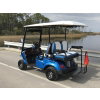 MotoEV Electro Neighborhood Buddy 4 Passenger (Back to Back) Street Legal Golf Cart back-left angle