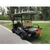 MotoEV Electro Neighborhood Buddy 4 Passenger (Back to Back) Street Legal Golf Cart back-left angle dark grey
