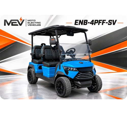 4 Passenger Street Legal Golf Cart | MotoEV ENB-4PFF (SV)