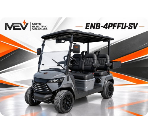 4 Passenger Electric Utility Golf Cart | MotoEV ENB-4PFFU-SV
