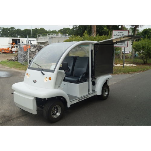 MotoEV Electro Bubble Buddy 2 Passenger Enclosed Utility Standard front-left angle open utility 