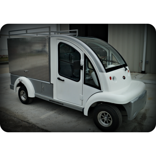 MotoEV Electro Bubble Buddy LSV 2 Passenger Enclosed Utility Deluxe Hard Door outside