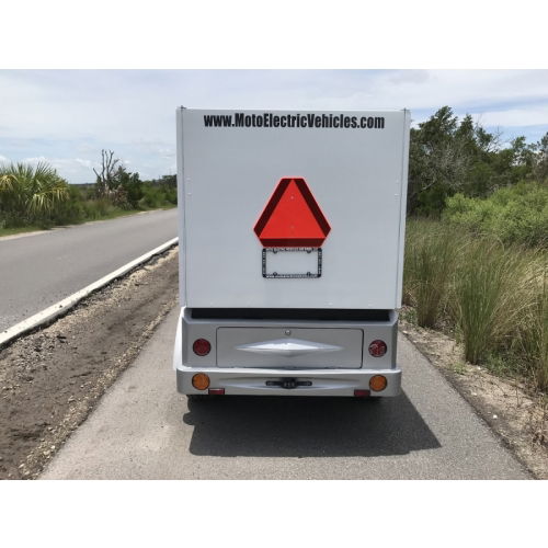 MotoEV Electro Bubble Buddy LSV 2 Passenger Enclosed Utility Deluxe Hard Door backk