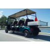 MotoEV Electro Neighborhood Buddy 6 Passenger Forward Facing Utility Street Legal Golf Cart red back closed