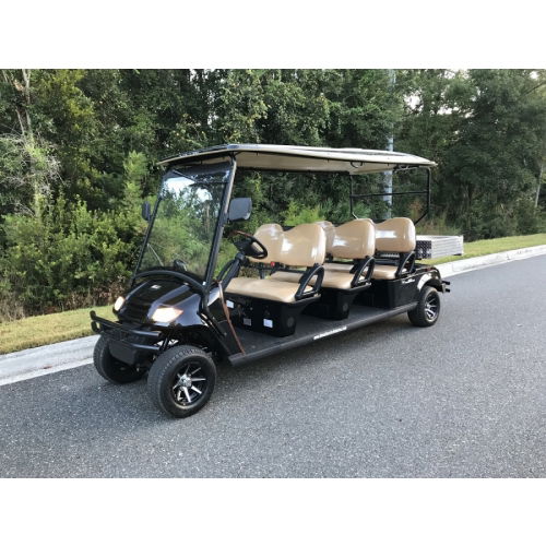 MotoEV Electro Neighborhood Buddy 6 Passenger Forward Facing Utility Street Legal Golf Cart black