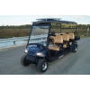 MotoEV Electro Neighborhood Buddy 6 Passenger Forward Facing Utility Street Legal Golf Cart navy blue outside