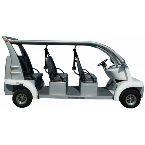 MotoEV Electro Bubble Buddy LSV 6 Passenger Forward Facing right side white