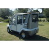 MotoEV Electro Bubble Buddy LSV 4 Passenger Hard Door LE, back left angle back doors closed