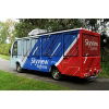 MotoEV Electro Transit Buddy 15 Passenger XE Hard Door Shuttle customized back-left angle
