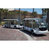 MotoEV Electro Transit Buddy 27 Passenger ADA Tram outside white