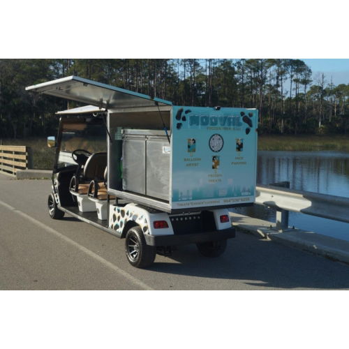 MotoEV Electro Neighborhood Buddy 4 Passenger Utility back open box