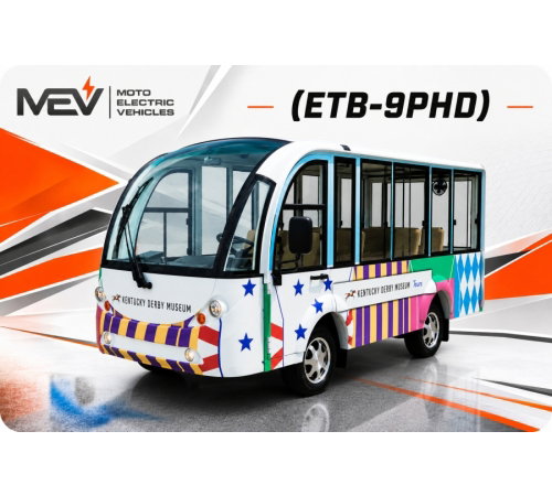 9-Passenger Electric Shuttle Bus with Hard Doors